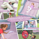 Kids Bounce House with Slide and 2 Boxing Columns for Party with 480W Blower by LJGDeals
