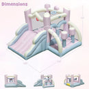 Kids Bounce House with Slide and 2 Boxing Columns for Party without Blower by LJGDeals