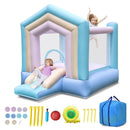 Kids Bounce House with Slide and Basketball Rim Bouncy Castle for Party with 480W Blower by LJGDeals