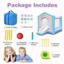 Kids Bounce House with Slide and Basketball Rim Bouncy Castle for Party with 480W Blower by LJGDeals
