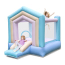 Kids Bounce House with Slide and Basketball Rim Bouncy Castle for Party without Blower by LJGDeals