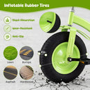 Kids Carbon Steel Bike with 15-Inch Inflatable Tires