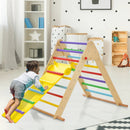 Kids Climbing Triangle Set with Adjustable and Reversible Ramp-Multicolor by LJGDeals