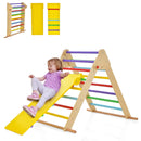 Kids Climbing Triangle Set with Adjustable and Reversible Ramp-Multicolor by LJGDeals