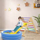 Kids Climbing Triangle Set with Adjustable and Reversible Ramp-Multicolor by LJGDeals