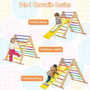 Kids Climbing Triangle Set with Adjustable and Reversible Ramp-Multicolor by LJGDeals