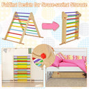Kids Climbing Triangle Set with Adjustable and Reversible Ramp-Multicolor by LJGDeals