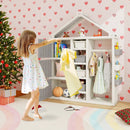 Kids Costume Storage Closet with Storage Bins and Shelves and Side Baskets for Kids Room by LJGDeals