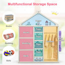 Kids Costume Storage Closet with Storage Bins and Shelves and Side Baskets for Kids Room by DirectDeals