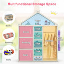 Kids Costume Storage Closet with Storage Bins and Shelves and Side Baskets for Kids Room by LJGDeals