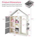Kids Costume Storage Closet with Storage Bins and Shelves and Side Baskets for Kids Room by LJGDeals