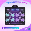Electronic Kids Dance Mat with 8 Songs & LED Lights