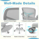 Kids Desk Chair Children Study Chair with Adjustable Height Armrest and Footrest
