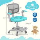 Kids Desk Chair Children Study Chair with Adjustable Height Armrest and Footrest by LJGDeals