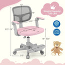 Kids Desk Chair Children Study Chair with Adjustable Height Armrest and Footrest by LJGDeals