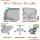 Kids Desk Chair Children Study Chair with Adjustable Height Armrest and Footrest