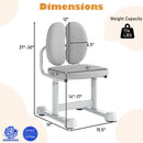 Kids Desk Chair Children Study Chair with Double Back Support and Adjustable Height by LJGDeals