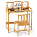 Bamboo Kids Study Desk and Chair Set with Bookshelf by LJGDeals