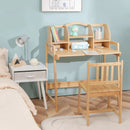Bamboo Kids Study Desk and Chair Set with Bookshelf by LJGDeals
