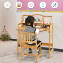 Bamboo Kids Study Desk and Chair Set with Bookshelf by LJGDeals