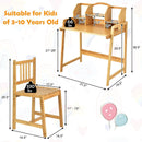 Bamboo Kids Study Desk and Chair Set with Bookshelf by LJGDeals