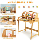 Bamboo Kids Study Desk and Chair Set with Bookshelf by LJGDeals
