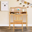 Bamboo Kids Study Desk and Chair Set with Bookshelf by LJGDeals