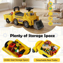 Kids Digger Ride on Truck with Shovel and Under-Seat Compartment by LJGDeals