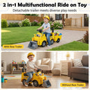 Kids Digger Ride on Truck with Shovel and Under-Seat Compartment