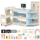 Kids Doctor Play Set Wooden Pretend Hospital Office Kit with Eye Chart Toy CT Machine by LJGDeals
