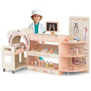 Kids Doctor Play Set Wooden Pretend Hospital Office Kit with Eye Chart Toy CT Machine