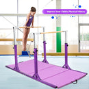 Kids Double Horizontal Bars Gymnastic Training Parallel Bars Adjustable-Purple by LJGDeals
