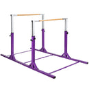 Kids Double Horizontal Bars Gymnastic Training Parallel Bars Adjustable-Purple by LJGDeals