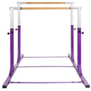 Kids Double Horizontal Bars Gymnastic Training Parallel Bars Adjustable-Purple by LJGDeals