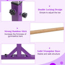 Kids Double Horizontal Bars Gymnastic Training Parallel Bars Adjustable-Purple by LJGDeals