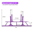 Kids Double Horizontal Bars Gymnastic Training Parallel Bars Adjustable-Purple by LJGDeals
