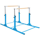 Kids Double Horizontal Bars Gymnastic Training Parallel Bars Adjustable-Purple by LJGDeals