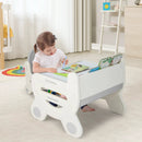 Kids Drawing Table and Chair Set with Watercolor Pens and Blackboard Eraser by LJGDeals