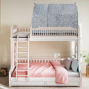 Kids Dream Bed Tent Twin Bunk Bed with Glow in the Dark Stars and Lights-Gray by LJGDeals