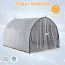 Kids Dream Bed Tent Twin Bunk Bed with Glow in the Dark Stars and Lights-Gray by LJGDeals