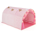 Kids Dream Bed Tent Twin Bunk Bed with Glow in the Dark Stars and Lights-Gray by LJGDeals