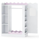 Kids Dress Up Storage with Mirror and Hanging Rack - Pink by LJGDeals