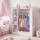 Kids Dress Up Storage with Mirror and Hanging Rack - Pink by LJGDeals