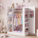 Kids Dress Up Storage with Mirror and Hanging Rack - Pink