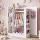 Kids Dress Up Storage with Mirror and Hanging Rack - Pink by DirectDeals