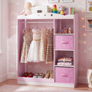 Kids Dress Up Storage with Full Length Mirror - Pink