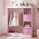 Kids Dress Up Storage with Full Length Mirror - Pink by LJGDeals