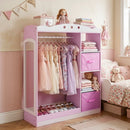 Kids Dress Up Storage with Full Length Mirror - Pink by LJGDeals