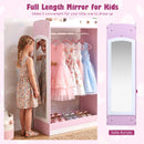 Kids Dress Up Storage with Full Length Mirror - Pink