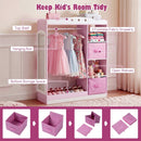 Kids Dress Up Storage with Full Length Mirror - Pink by LJGDeals